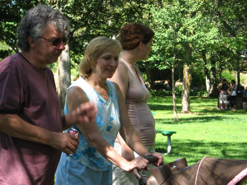 2248 Proud Grandparents Phil and Leslie Gitar, with Kelly walking Ashlee (Stroller)